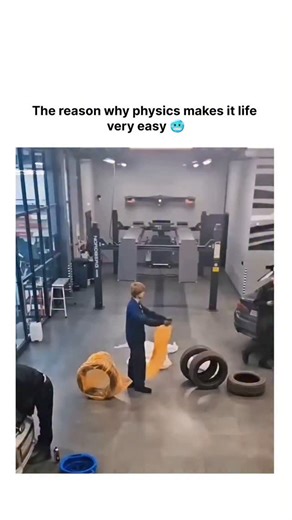 2AM___friendship on Instagram: "Physics doesn’t just live inside textbooks or complicated formulas; it quietly works for us every single day. This moment is a perfect example of how understanding simple principles can turn heavy, exhausting tasks into smooth and effortless actions. Instead of fighting against weight, friction, or force, smart thinking uses them as tools. And suddenly, what looks difficult becomes easy. Most people assume strength is the key to solving problems. But physics teach