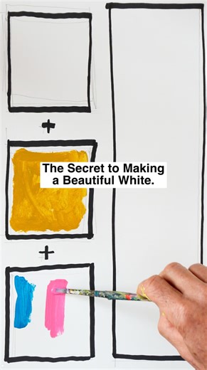 Art2Life on Instagram: "Wanna know the secret to making a beautiful white? Most people just add a tiny bit of one color to white… but the real magic happens when you mix two colors into it. Start with a touch of yellow ochre. Then add a tiny bit of cadmium yellow light. Mix those with white and you get this warm, scrumptious white that’s so much richer than plain white alone. Color is subjective, of course, let me know in the comments if you like this white."