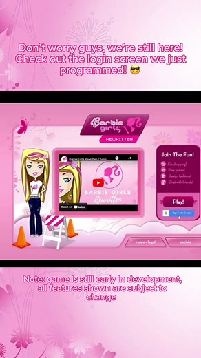 Hey girl! 👋 We’re here to let everyone know we’re still in development and show off one of our latest programming feats! Moving forward, our discord server will be our primary channel for frequent, detailed updates. For the most accurate information about our development progress, hop on over to our discord server using the link in our bio 💕 #barbie #barbiegirls #barbiegirlsrewritten #bgr #gamedevelopment #rewrittengame #barbiegame #girlsgame #girlgaming #developmentupdate #gamedev