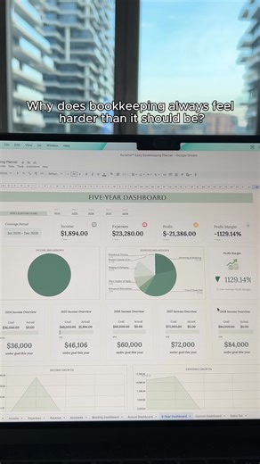 💼 Simple Bookkeeping for Small Businesses Keep your small business finances clear, accurate, and under control — without spreadsheet chaos or bookkeeping stress. 💰 Understand where your money is going with clear, organized records 📊 See your business activity clearly with visual dashboards 📅 Stay on top of income, expenses, and taxes all year long 🧠 Use clear, up-to-date numbers to support better decisions 💻 Use it anywhere — desktop, tablet, or phone ⚡ Instant download — get started today