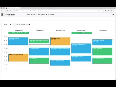 DevExpress Scheduler for Blazor Server Side and ... for XAF. Also Syncfusion Gantt Teaser
