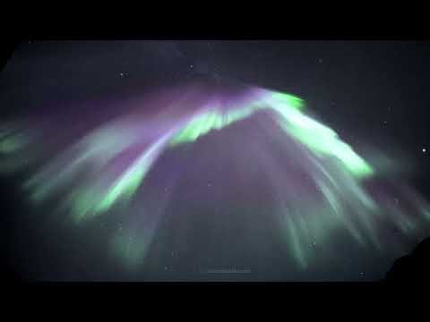 4K northern lights aurora borealis timelapse EOS R8 - 10mm fisheye lens