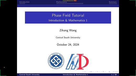 PF_Tutorial_1 相场法介绍 & 部分数学基础