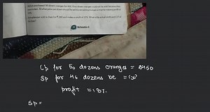 Aditya purchased 50 dozen oranges for 450 . Four dozen oranges ... | Filo