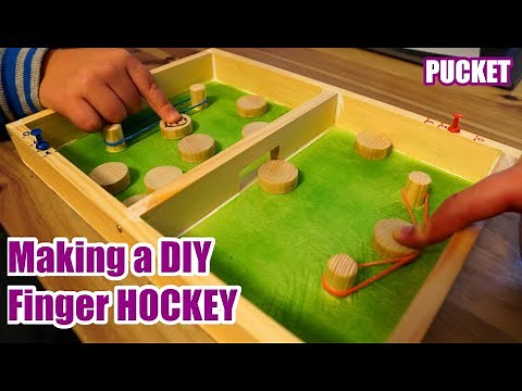 Making a DIY Finger Hockey (PUCKET) game // Easy Woodworking