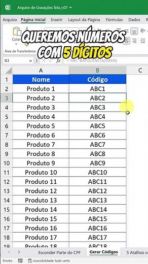 LEARN NOW: A Simple Formula to Create Thousands of Random Codes in Excel! #excel #tips