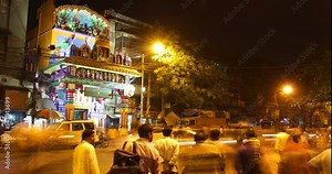 Time lapse of busy streets in Calcutta, India.