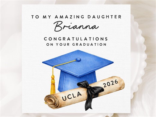 UCLA Graduation Card for Daughter, Personalized College Graduation Card Class of 2026 for Daughter Proud Parent Graduation Gift - Etsy
