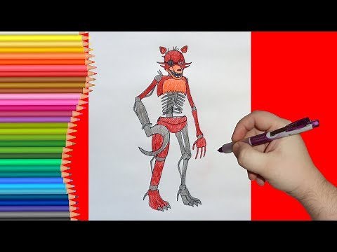 How to draw DrawKill Foxy, FNaF, Как нарисовать Дравкил Фокси, ФНаФ