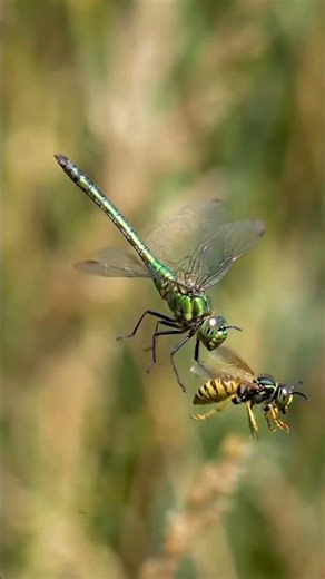 Dragonfly vs. Wasp #documentary #wildlife #insects #insects #nature