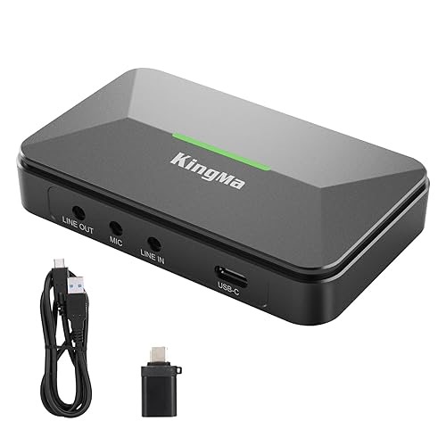 King Ma Video Capture Card,1080P 60HZ USB C to USB 3.0 Audio Capture Card Device HD Game Capture Card for