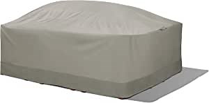 Duck Covers Weekend Water-Resistant Outdoor Rectangular Table & Chair Cover with Integrated Duck Dome, 107 x 82 x 32 Inch, Moon Rock, Patio Covers for Outdoor Furniture