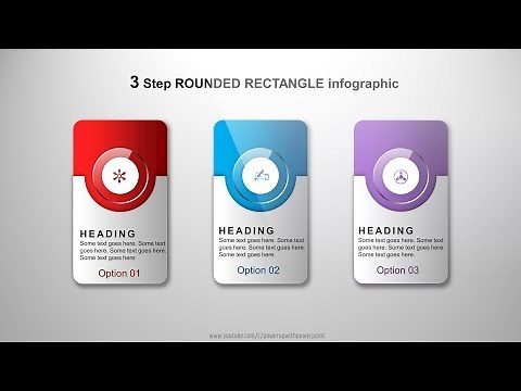 17.Create 3 step ROUNDED RECTANGLE infograhic|PowerPoint Presentation|Graphic Design|Free Template