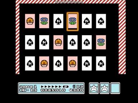 The Item Card Game in Super Mario Bros 3