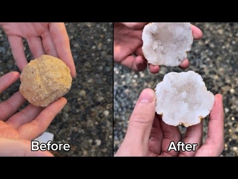 Cutting a Geode | REAL Crystals Inside! 🪨💎🔮