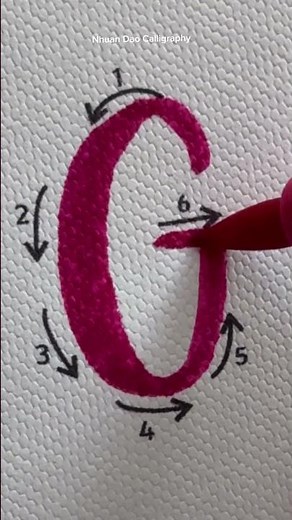 Modern Calligraphy Tutorial “G” | Step-by-Step Practice for Beginners #shorts #nhuandaocalligraphy