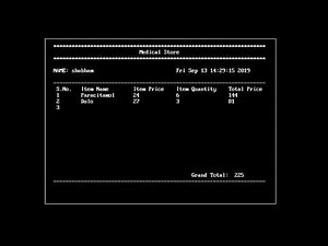 MEDICAL STORE MANAGEMENT SYSTEM in C/C++ | Souce Code is in Description