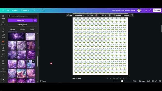7x Circle Template Bundle | Round Label SVG PDF Png | Multipurpose Sticker Templates | Canva Editable Circle Design for DIY Printing - Etsy
