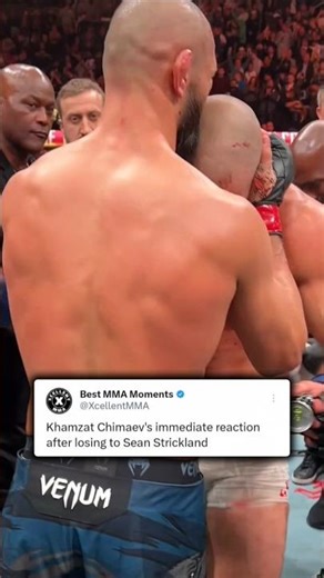 Khamzat Chimaev's immediate reaction after losing to Sean Strickland