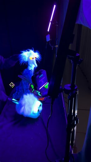 2.9K views · 18 reactions | A back stage view of our blacklight Halloween show.#puppetry #teacher #schoolassemblies #kindergarten | Puppet Art Theater Co. | Facebook