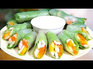 Vegetable Spring Rolls | Fresh Vegetables Rolled In Rice Paper