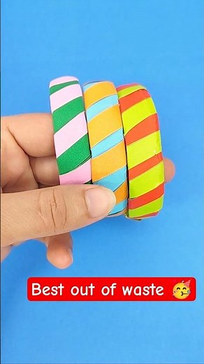 Amazing DIY Bracelet from Plastic Bottle & Paper | Easy Handmade Bangles
