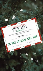 Santas Nice List, Digital, Printable, Nice List Certificate - Etsy Canada