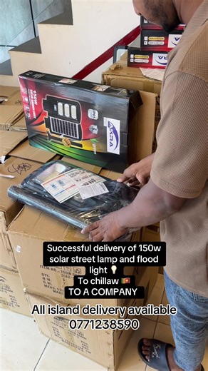Delivery of Solar Street Lamps and Flood Lights