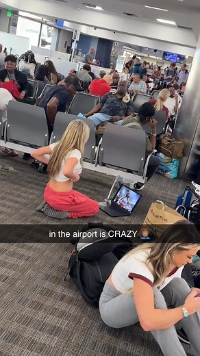 Michelle Scott Caught on Camera Throwing Trash at the Airport