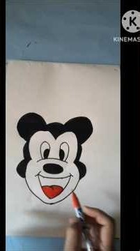 Mickey Mouse face drawing step by step by 4x4 dots