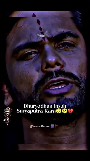 Duryodhan Reaction On Karn Death 🥺😢💔 Karn Sad Status Power Of Karn #karna #mahabharat #shorts #