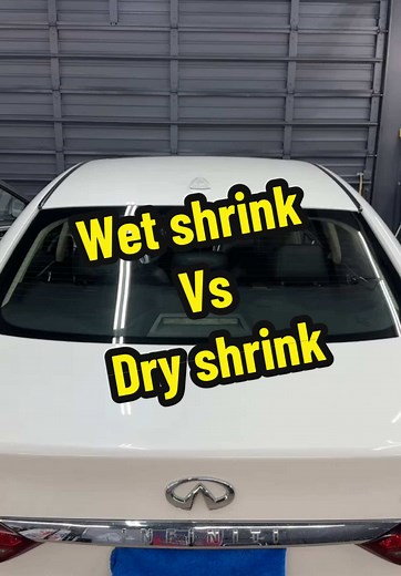 Do you like it wet or dry? 🤔 #fyp #shrinkage #ceramictint #llumar #fusiontinttools