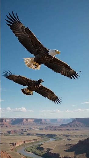 Two Bald Eagles Soaring Together 🦅🦅 | Epic Sky Flight
