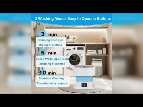 Review: 18L Portable Washing Machine, Foldable Mini Washer with 3 Modes, Small Laundry Washer ...