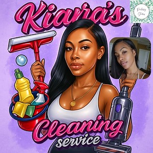 Custom Cleaning Business Logo Design: Cartoon Portrait, Housekeeping Service (digital Download) - Etsy