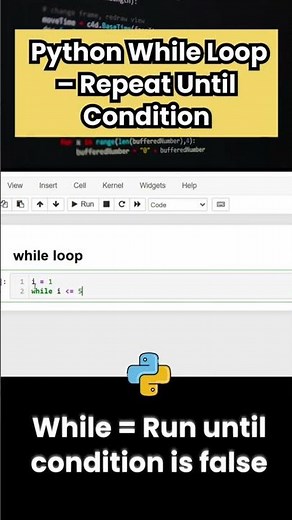 python While Loop Explained | Repeat Until Condition #python #dataanalysis #learnpython #shorts