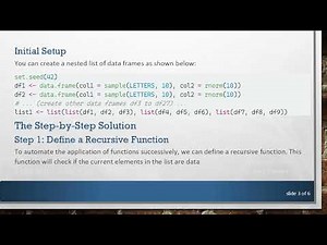 Automating Function Application on a Nested List in R