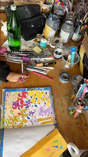 Abstract Art, Acrylic Marker Sketchbook Session