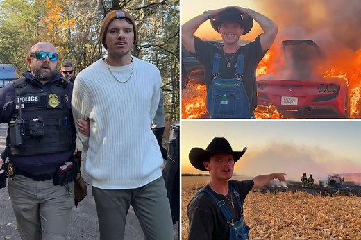 YouTuber accused of evading tax on $400K Ferrari that he filmed being destroyed in fire