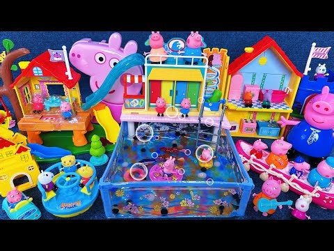 12 Minutes Satisfying with Unboxing Peppa Pig Water Park Swimming Pool Playset ASMR｜Review Toys