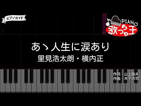 【水戸黄門】あゝ人生に涙あり / 里見浩太朗、横内正 | 簡単 + 楽譜 + 歌詞 #ピアノ初心者