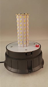 High -Performance LED Rotating Beacon for Trucks & Heavy Equipment -12V/24V Triple Function Warning Light with Indicator