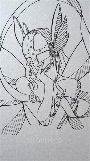 Fan Art Angewomon #shorts #digimon #drawinganime #anime #manga #dibujoanime #drawing #howtodraw