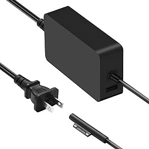 65W Surface Pro Charger Compatible with Microsoft Surface Pro 10 9 8 7 7 Plus 6 5 4 3 X Surface Laptop 7 6 5 4 3 2 1 Surface Book 3 2 1 Surface Go Tablet Windows Power Adapter Cord