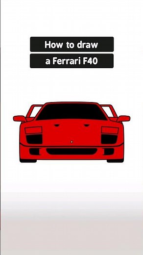 How to Draw a Ferrari F40 Easy | Step by Step Car Drawing