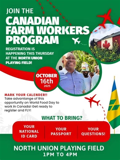 7.2K views · 31 reactions | Register for the Farm Workers Programme | API - The Agency For Public Information : St. Vincent and the Grenadines | Facebook