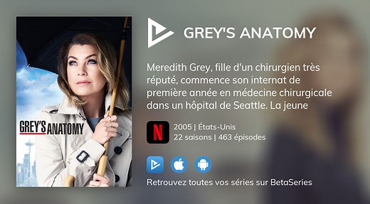 Vidéo : Voir la série Grey's Anatomy en streaming légal complet