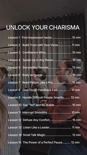 😱 Read this if you want to UNLOCK YOUR CHARISMA 👇 "After helping hundreds go from overlooked to unforgettable, we’ve developed a FAST and PRACTICAL method to unlock your natural charisma and magnetic presence". It’s called the “Charisma Development Plan”. This approach is perfect for professionals, creators, and entrepreneurs who want to command attention and make lasting impressions — without faking confidence or memorizing awkward scripts. Stop doing what doesn’t work, like: ❌ Forcing conver