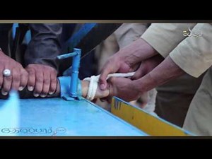 sickening moment isis cut off thiefs hand with guillotine
