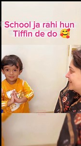 School ja raha hu Tiffin de do🥰 #fbreels #dipikakiduniya #ruhaan | Ibrahim Family Moments